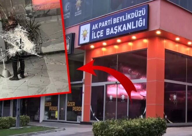 Beylikdüzü’nde AK Parti binasına kaldırım taşıyla saldırı